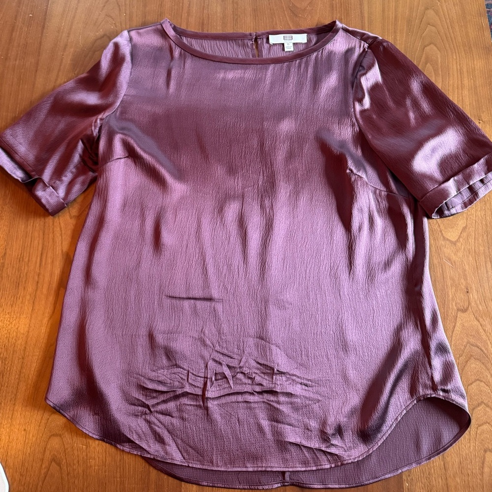Etcetera Mauve Satin Women's Top